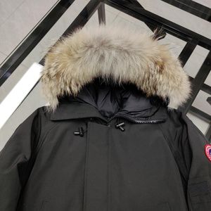 Erkekler aşağı ceketler parka kış su geçirmez kumaş erkekler wolf kürk wyndham ceket kapüşonlu fourrure dış giyim rakun kürkleri sıcak ceket s-xxl