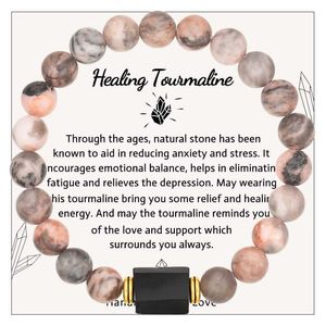 Turmalinarmband Heilkristall für Frauen Naturstein -Perlenarmbänder