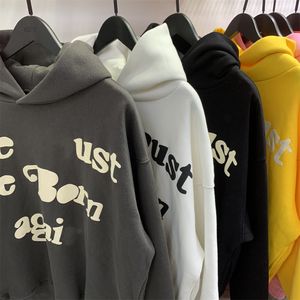 Top Craftsmanship Mens Hoodies Designer CPFM Cactus Plant Flea Market Hoodie Top Foam Process Printing Ye Måste föds igen Hoody High Street Pullover tröja