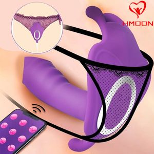 Вибраторы носимые дилдо вибратор G Spot Clitoris стимулятор бабочек вибрационные трусики эротическая игрушка для взрослых для женщин Мастурбатор 230810