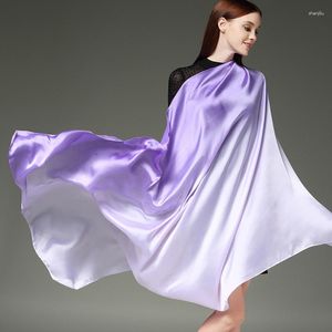 Scarves Arrival Purple Shadow Silk Satin Women's Silkworm Fine Scarf Shawl Fashion Sunscreen Female 1228