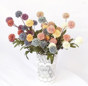 装飾的な花タンポポのフラワーボールフェイクDIYホームウェディングデコレーション人工ブーケバレンタインデーギフト