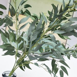 Decorative Flowers Artificial Willow Bouquet Fake Leaves For Home Wedding Decoration Jugle Party Vine Faux Foliage Plants Wreath Love Gift