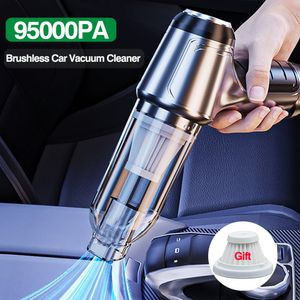 Vacuums Car Vacuum Cleamer Wireless Mini для портативной автоматической очистки для дома с 95000PA сильным всасыванием 230810