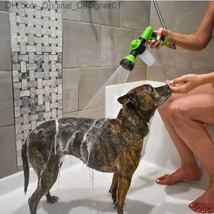 High pressure spray nozzle hose dog shower gun 3 mode adjustable pet cleaning bath foam soap spray dog cleaning tool Z230814