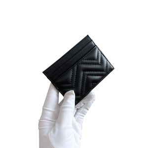 Klassisk designerkortshållare Kvinnor Pouch Main Quilted Leather Luxury Mini Credit Card Holders Fashion Classic Woman Wallet Pocket Case Purse Ladies Clutch With Box