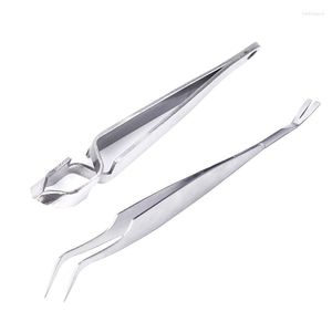 Dog Apparel 2PCS Stainless Steel Pet Tick Removal Tool Set Fork Tweezers Clip For Cat Supplies Pets Flea And Dogs