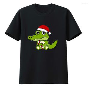 メンズTシャツかわいいクロコダイルコットンTシャツ通気性Y2K衣服パターンショートスリーフTシャツプリントTシャツトップカミゼタホンブレ