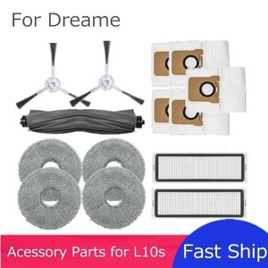 Cleaning Cloths Robot Accessories Parts for Dreame Bot L10s Ultra / Pro Robotic Vacuum Cleaner Main Side Brush Cover Filter Mop Rag Optional 230810