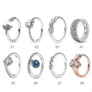 S925 Sterling Silver New Sky Star Ring Fashion Ring Ring Pandora proposatile Ring Romance Free Free