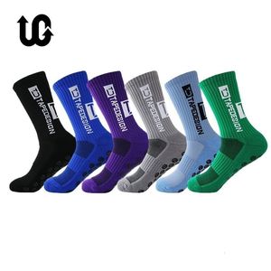 Спортивные носки 4pairs/lot ugupgrade против Slip Football Nops Mid Colf Non Slip Soccer Ecocling Sports Socks Mens Sock Eu38-44 230811