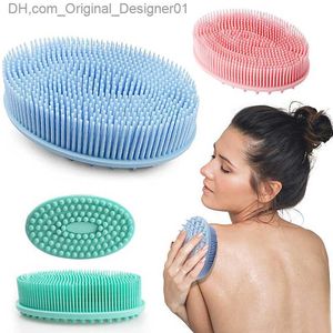 1 silicone massage brush shower brush body scrubber scalp scrubber comb bristles handheld shower tool healthy exfoliating brush Z230814