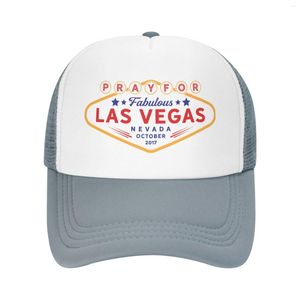 Czapki kulkowe Módlcie się za Las Vegas Mesh Visor Men Baseball Hat Woman Hats Nevada 2023 Gas Ada Ra Pr