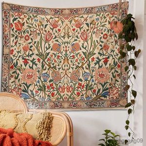 Tapestries Mandala vintage Flower Tapestry Wall Hanging Psychedelic Bohemian Indian Printed Wall Art Cloth Home Dorm Decor Bedroom Tyg R230811