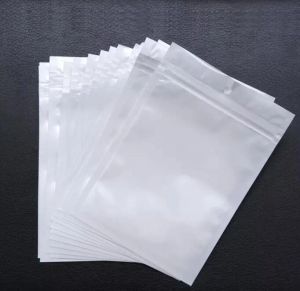  Großhandel Clear White Pearl Plastik Poly Opp -Verpackungstaschen Zipper Zip Retail Pakete Schmuck Food PVC Plastiktüte viele Größe erhältlich ll