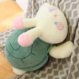 Stuffed Plush Animals 40-65cm Creative Animal Rabbit Turns into Tortoise Plush Toy Stuffed Soft With Turtle Shell Toys for Kids Girls