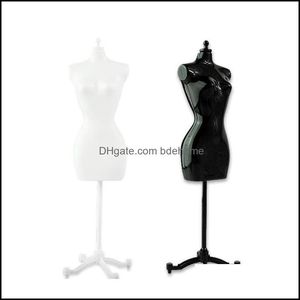 Mannequin 4pcs2 blackadd2 whitefemale för docka/monster/bjd kläder diy display födelsedagspresent f1nky drop leverans smycken förpackning otcue