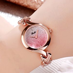 Womens watches high quality Fashion Alloy bracelet sense gradual color exquisite quartz watch waterproof 25mm watch montre de luxe gifts