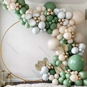 Decoration Avocado Green Balloon Garland DIY Birthday Decoration Matte White Wedding Decor Baby Shower Supplies