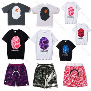 Camiseta masculina de verão, camiseta de designer feminina, moda solta, top casual, roupas de luxo, shorts de rua, roupas de manga