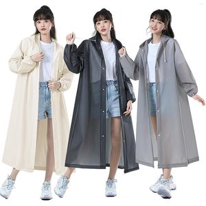 Raincoats Fashion Women Man Raincoat Thickened Waterproof Clothing Adult Camping Reusable Poncho Rainwear EVA Rain Coat