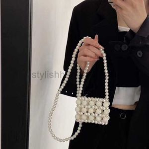 Omuz Premium Ins Doku Niş Fransız İnci Zinciri Mini Kadınlar İçin Bir Omuz Diyagonal Çapraz Ambalaj Dekorasyonu Summerstylishhandbagsstore