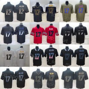 Man 17 Josh Allen Football Jersey Hemp Grey Drift Rainbow Lopard Grain USMC Bogini Hyffenacja Shadow Dym Flag Flag i szycie oddychającą koloru pośpiech