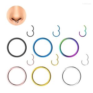 Hoop Earrings 3pcs 6/8/10mm Steel Small Nose Rings Body Clips Septum Cartilage Piercing Jewelry For Women Men Teens Girls Gift