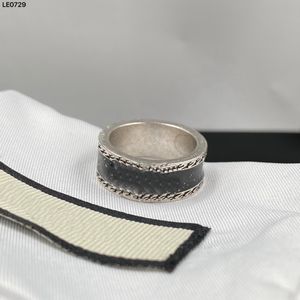 Para Pierścień Pierścień Swan zielony epoksyd czarny emalia pierścień srebrny Pierścień Trend pasujący do celebrytów internetowych prezenty biżuterii z pudełkiem Cgr8 --666