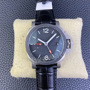 Vs Factory produkuje zegarek męski 9010 zintegrowany ruch z włókna węglowego skórzany pasek szafirowy szklane lustro rozmiar 42 mm składane klamra