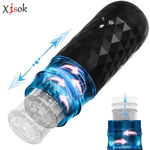 Masturbators Automatic Male Masturbator Telescopic Rotation Pussy Oral Sex Trainer Man Masturbation Cup Blowjob Sex Toys Adult Goods for Men 230810