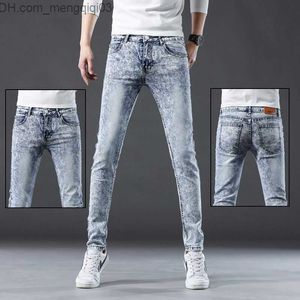 Men's Jeans 2023 Spring/Summer New Men's Fashion Trend Elastic Jeans Men's Casual Slim Fit Comfortable High Quality Feet Pants 28-36 Z230814