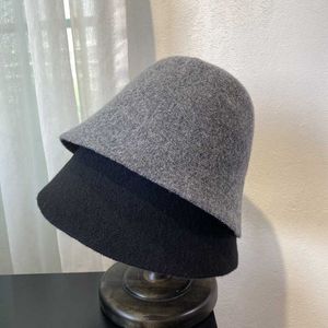 Шляпа шляпы широких краев ковша новая мода Осень Осень Зимняя шерстя