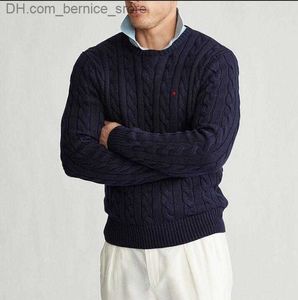 Herrtröjor Crew Neck Mile Wile Polo Mens Classic Sweater Knit Cotton Winter Leisure Bottomed tröja Jumper Pullover 11Colors Z230811