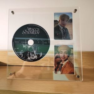 Рамки Kawaii CD Optical Card держатель P ocopy Kpop Idol P Дисплей Прозрачный альбом Украшение 230810