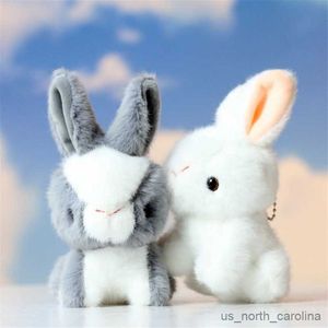 Doldurulmuş peluş hayvanlar 14cm doldurulmuş uzun kulak tavşan yumuşak peluş oyuncaklar uyuyan sevimli karikatür hayvan bebekleri çocuklar bebek doğum günü hediyesi R230811