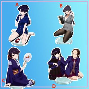 Keychains Anime Stand Komi Can't Communicate Shoko Acrylic Figure Display Desktop Decoration 15cm
