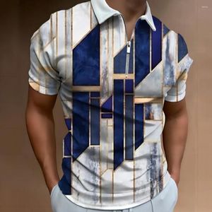 Erkek Polos Vintage Yaz Moda Trend Fitness Sıradan Basit Polo Gömlek Erkekler Fermuar Renk Bloğu Spor Patchwork Top Man Giyim 2023