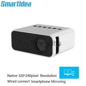 Projektory SmartlDea Mini LCD LED Proyector Native 320x240Pixel Najlepszy wideokamer dla dzieci Unikalny funkcja przewodowa połączenie ze smartfonem x0811