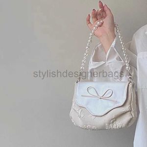 Torby na ramię Mała design Pearl Jacquard Torba 2023 Nowa dziewczyna łuk torebka damskie One ramię ukośne worka workalishdesignerbags