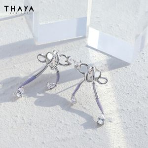 Stud Thaya Trendy Asymmetric Elegant Women Earrings Original Design Crystal Stud örhängen Fashion Dangle örhängen Fina smycken 230811