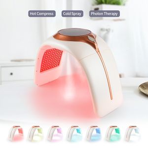 Face Massager 7 Colors LED Pon Machine Cold Nano Spray Moisturizing Wind Compress SPA Salon Body Mask PDT 230811