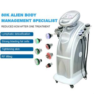 Multifunktionell 7 i 1 Vakuumkavitationsbantningsmaskin för kroppsformning/RF 80K Cavitation Vakuum RF Body Slimming Cavitation Machine