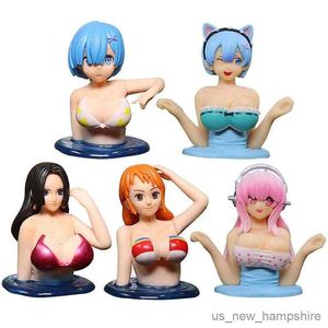 Decorations New Shaking Chest Girl Ornament Sexy Cute Anime Dolls Plump Car Interior Shape Motorcycle Accessories Decoration R230811