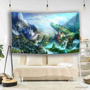Gobeliny konfigurowalne fantastyczne światy fantasy magiczne naturalne krajobrazy animowane dekoracyjne ściany gobeliny
