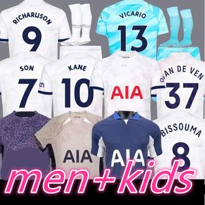 Kane Son 22 23 Richarlison Soccer Jersey Kulusevski Hojbjerg Spence Perisic Dier 2022 2023 Lucas Romero Tottenham Football Kit Shirt Tops Men Kids Set Saug Saug