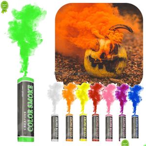 Andere Hausgartenfarbeneffekte Effekt Rauchrohrflasche Studio Auto P ography Spielzeug Hochzeit Halloween Spraysupplies Bomb Smokestickprops Pa dro dh0uv