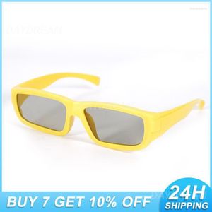 Sonnenbrille 3D -Brille Kinder Größe Rundpolarisierte Passive für echte TV -Kino -Film