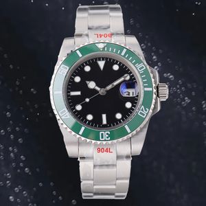 MENS Submarine Watch for Men Automatic Hiny 8215 Movement Rostless Steel Sapphire Waterproof Arvurs Montre med Box Green Bezel Black Dial