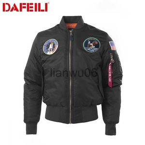 Jackets masculinos Winter Puffer MA1 EUA Apollo Flight Jacket Menwomen Coat Tactical Outdoor Imper impermeável Polícia Militar American Football J230811